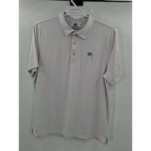 Chubbies Men's Sz XL White Polo Solid Short Sleeve Palm‎ Tree Adult Golf